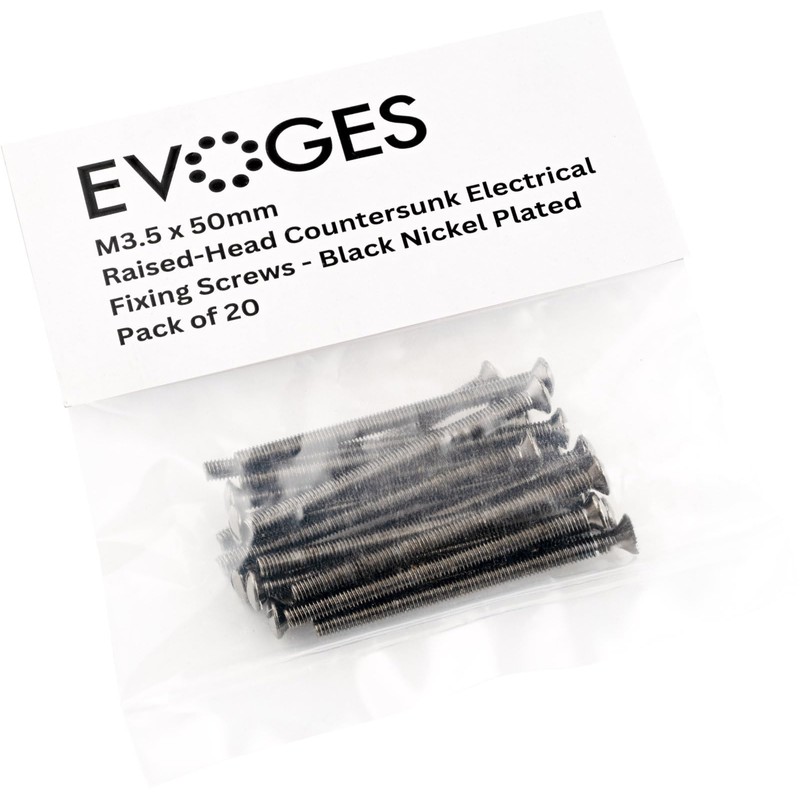 Evoges M3.5 x 50mm Long Raised Countersunk Slotted Head Electrical