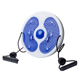 Waist Whisper Waist Twisting Disc,Waist Trainer Twisting Disc with Pull Rope,Waist Slimming Balance Rotating Disc with Massage Foot Sole,Waist Twister - Turntable for Slimming (Blue)