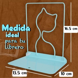 J.H. Company Sujetador De Libros Gatito Kawaii Metalico Escritorio Sx-928