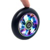 Team Dogz Pair Stunt Scooter Wheels 100mm Rainbow Neo Chrome