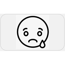 Crying Face Emoji - 25 Stickers Pack 2.25 x 1.25 inches - Cry Tears Emoticon