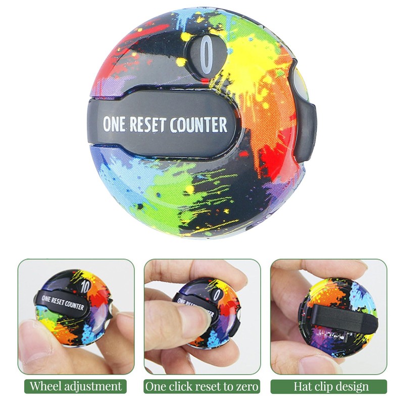 Golf Score Counter, Golf Stroke Counter Mini Clicker with Clip