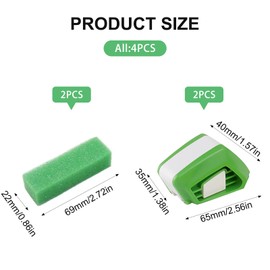 Pack of 2 Windscreen Wiper Cutter, Windscreen Wiper Blade Repair, with 2 Sponge Cleaning Cloths, Car Wiper Blade Repair