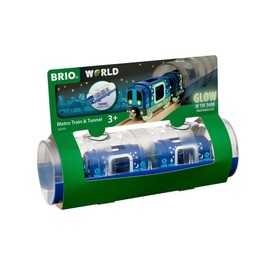Brio Metro Train & Tunnel 33970, Suitable for Ages 3 and Up (Toy, Wooden Toy, Wooden Rail, Rail Set, Gift (Birthday/Christmas))