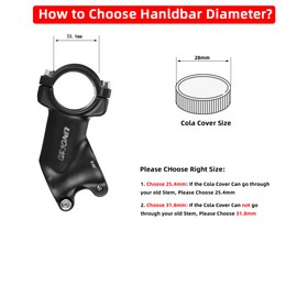 BESNIN Bicycle Stem MTB Stem 35 Degree Road Bike Stem 25.4 mm Handlebar Stem 60 mm Mountain Bike Stem for Bicycle (Aluminium Alloy)