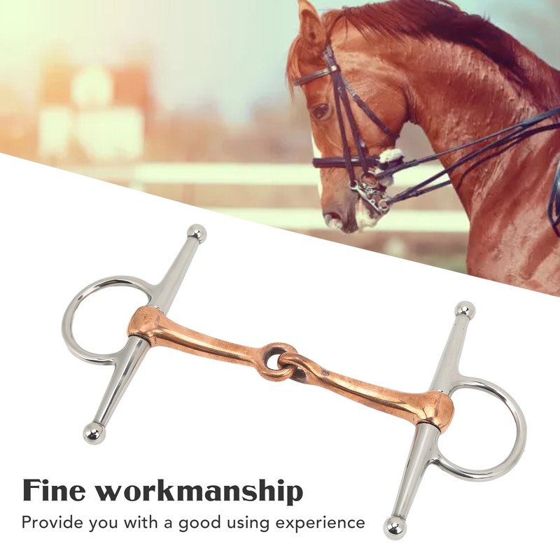 Horse Full Cheek Snaffle Stainless Steel Ring Snaffle Bit for