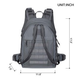 EXCELLENT ELITE SPANKER Military Tactical Backpack Detachable Backpack Quickly Turns into Outdoor Vest(Grey)