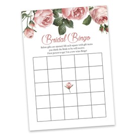 Inkdotpot Bridal Wedding Shower Bachelorette Party Bulk Blank Square Fill In Gift Ideas 50 Floral Bingo Game Cards