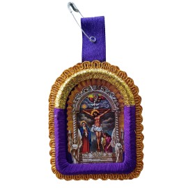 Handmade Peruvian Detente Señor de los Milagros Various Sizes small to extra large decor - Medium 3"x2"