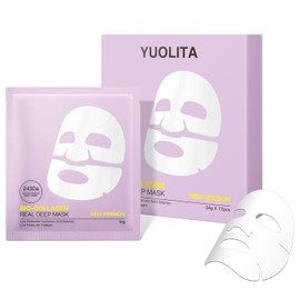 Mascarilla Facial De Gel De Colágeno Profundo, Mascarilla Facial De Biocolágeno Para Una Piel Radiante, Mascarilla Nocturna Hidratante De Hidrogel, Colágeno De Bajo Peso Molecular Para Reafirm