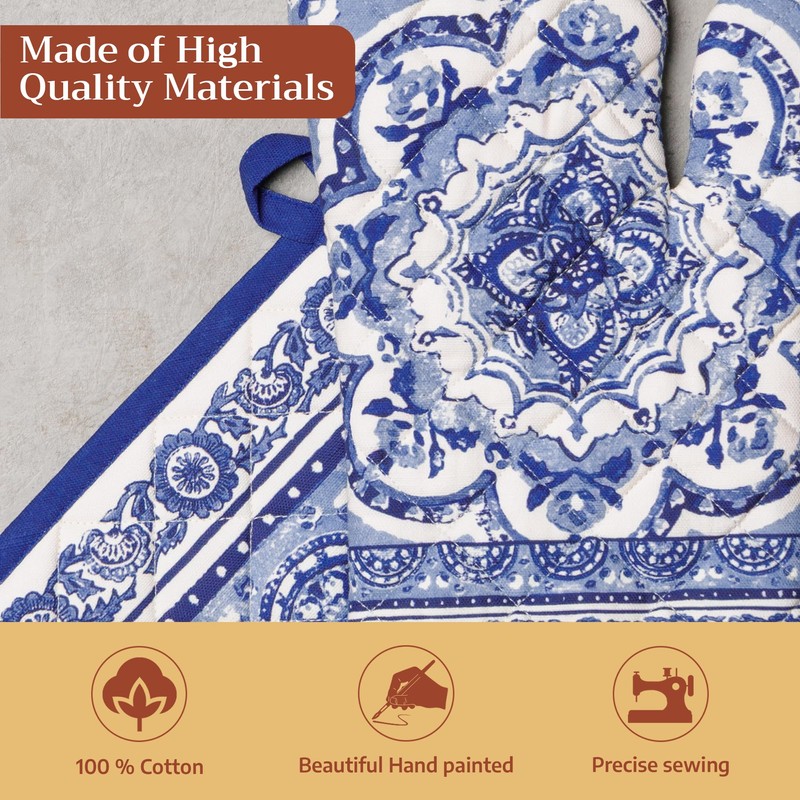 Maison d' Hermine 100% Cotton Oven Mitt & Pot Holder