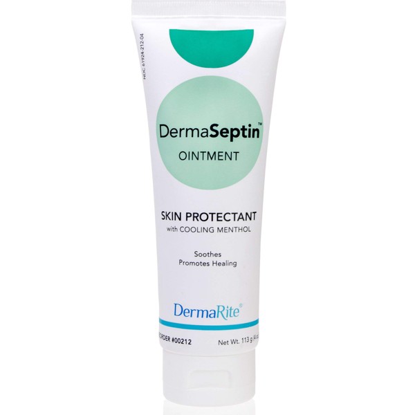 DermaRite's DermaSeptin Ointment, Skin Protectant - with Cooling Menthol, Soothes