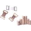 10 Pcs White/Coffee Bandage Wrap Stretch Metal Clips Fixation Clamps