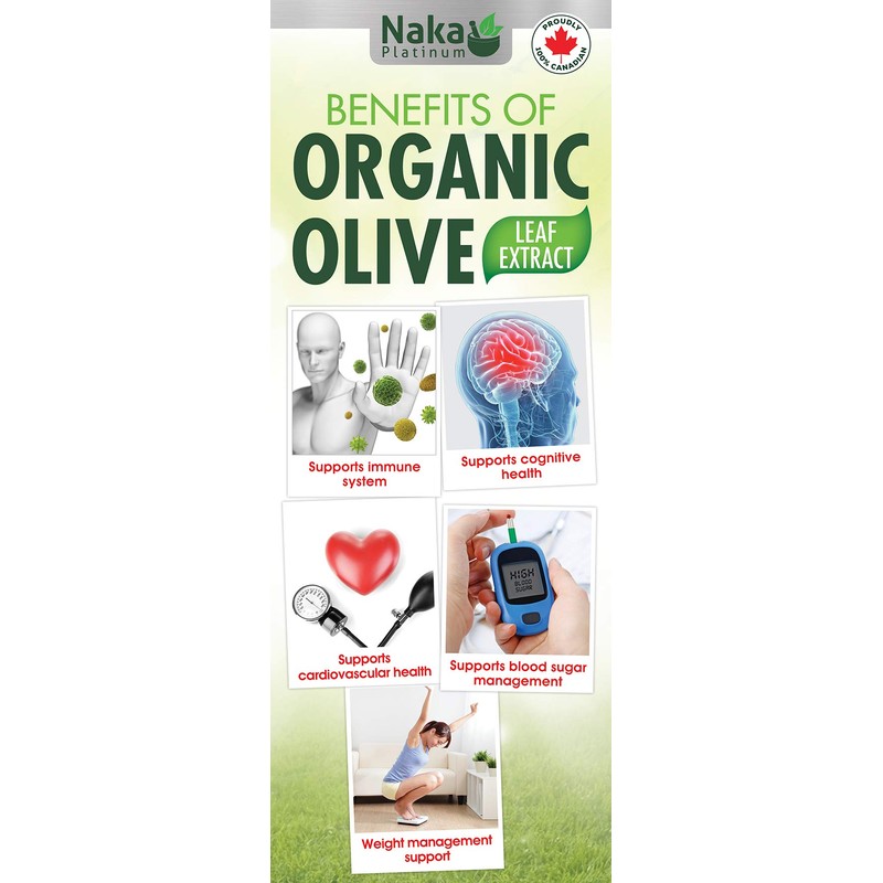 Naka Platinum Organic Olive Leaf Extract 20% Oleuropein - 90