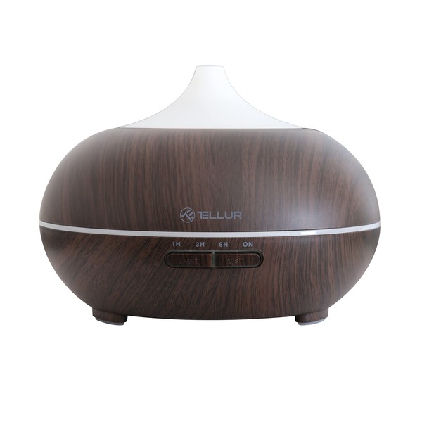 TELLUR Smart Aroma Diffuser Alexa for Essential Oils, Ultrasound, WiFi, Phone App, Compatible with Alexa and Google, Automation, Automatic Shut-Off in Dryness, 300 ml, RGB LED Light