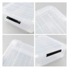 Zopnny 3-Pack 40 Quart Plastic Underbed Storage Box, Large Clear