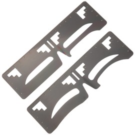 BIUDECO Eyebrow Shaping Template Ruler Set 2pcs Stainless Steel Brow Stencil for Precision Makeup