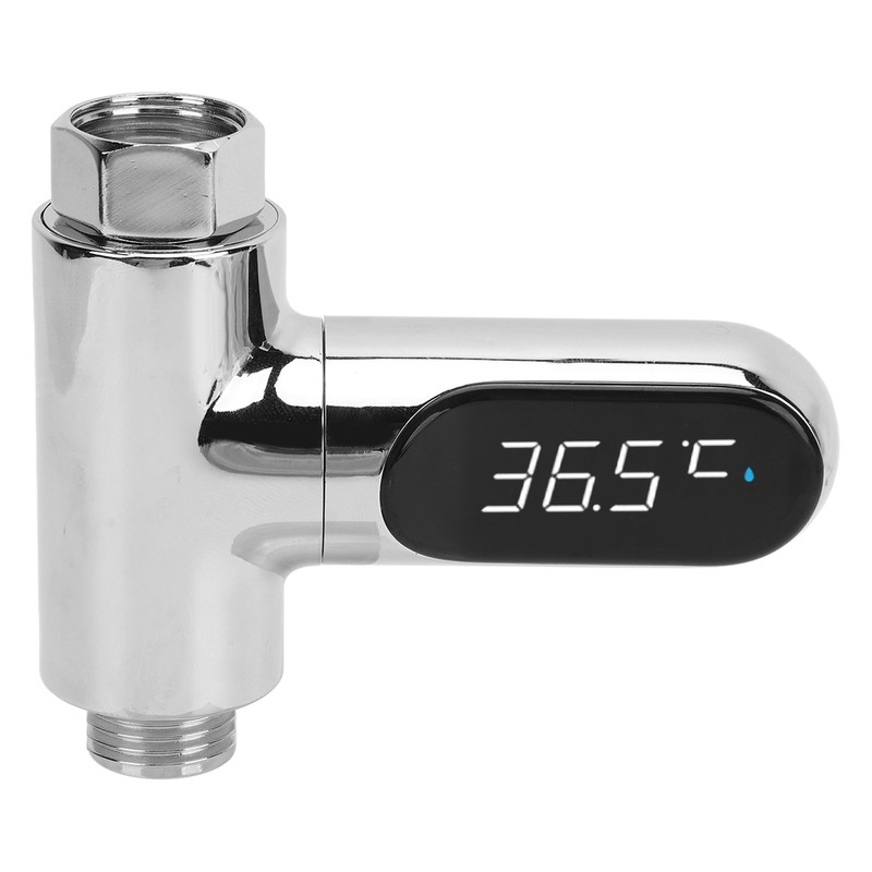 Shower Thermometer Aluminum LED Digital Shower Thermometer for Home Bathroom