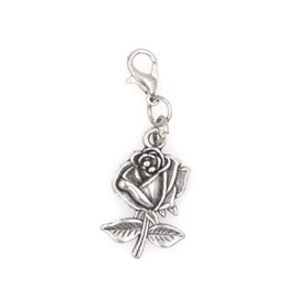 Rose Clip on Charm Perfect for Necklaces and Bracelets 101R