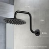 OFFO Shower Head Extension Arm 13 in, S Shaped High