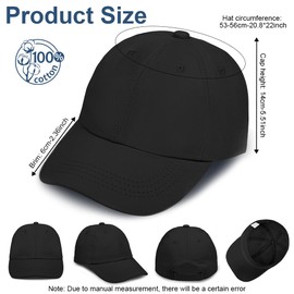 BSBUY Unisex Children's Baseball Cap Leisure Baseball Cap Hat Girls Adjustable Cap Summer Hat Sun Protection Boys Sun Hats Baseball Cap Hats Kids Peaked Cap for Outdoor Running Walking Travel, A-Black