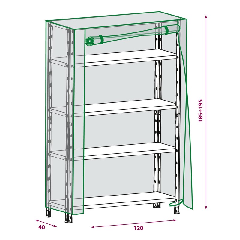 Domo Pak Living Protective Cover for Shelves 120 cm x