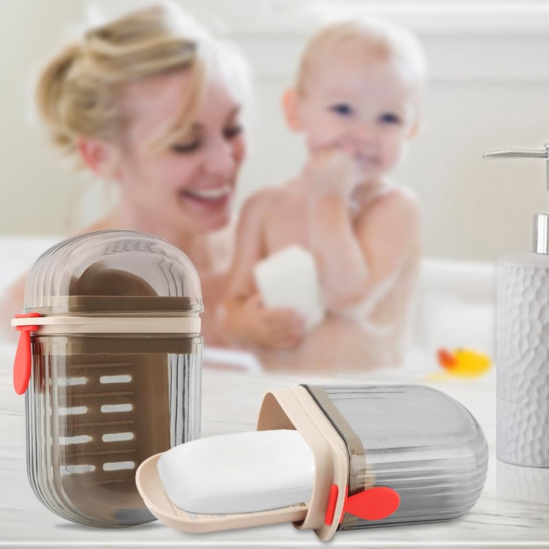 Travel Soap Case, Leakproof Soap Container with Lid, Bar Soaps