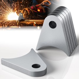 Dabolang 6 Pcs Weld on Tabs with 1/2" Holes,Steel Gussets Weld On,Universal Weld on Shock Mount,Weld on Lights Tabs,Weld on Tabs Axle Bracket,Radius Chassis Weld Tabs for Weld On- 1/5" Thick
