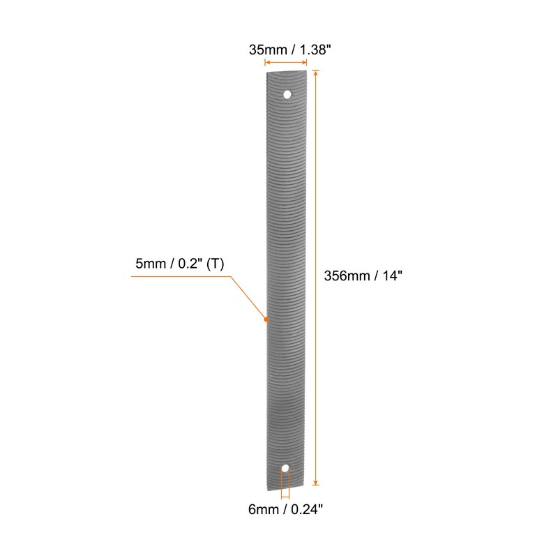 sourcing map 2pcs Flexible Body File 14 Inch High Carbon