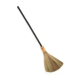 TTS For Home - Vietnamese Straw Soft Broom - Sweeping Broom with Black Wooden Handle for Cleaning, Decoration, Wedding with 45.28inch Length