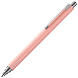 Lamy econ pink matt ballpoint pen - functional ballpoint pen with stainless steel housing - with distinctive curved clip and innovative grip zone - includes large refill M 16 in line width M in black