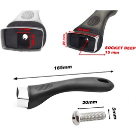 Pot Handle，Pot Handles Replacement Scald-Proof Long Handle Replacement Removable Handles with Screw for Pots and Pans Kitchen Craft Cookware