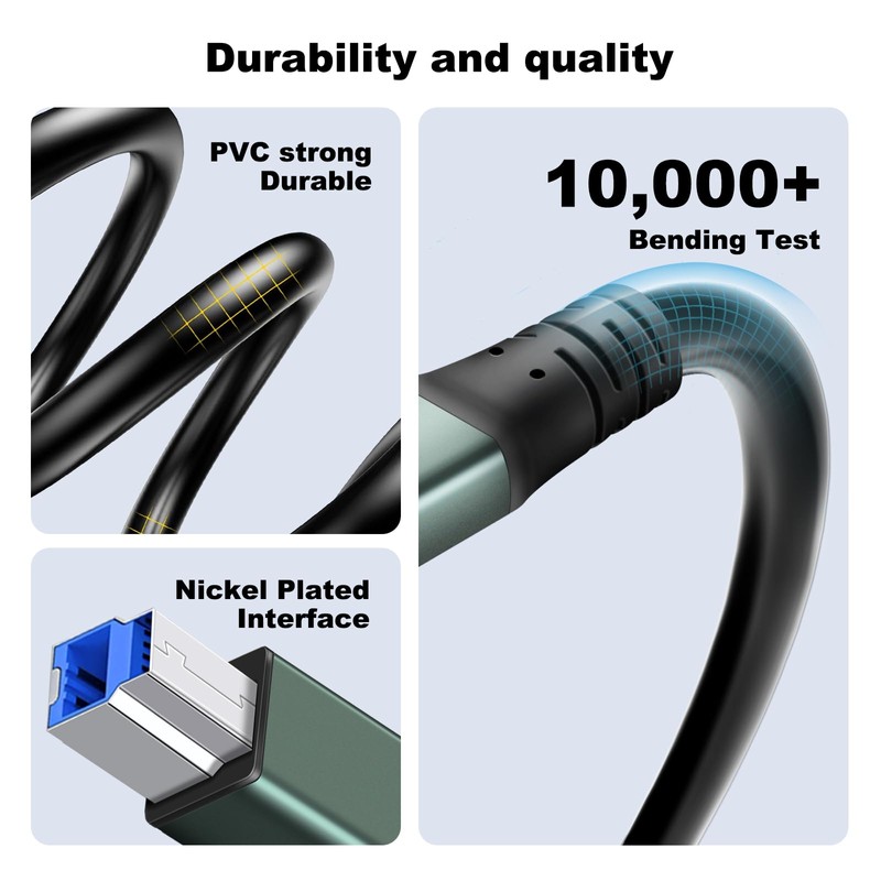 Kumiho USB C to USB B 3.0 Cable 30ft, High