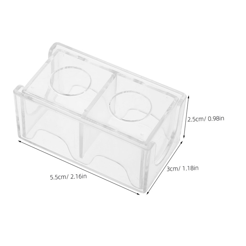 WHAMVOX 5pcs Transparent Pool Chalk Holder Lightweight Case for Billiards