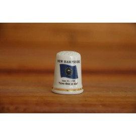 New Hampshire Porcelain Thimble Brand New Made by Finact Collectibles
