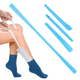 ELUBLU Sockenanziehhilfe und Sockenentferner Strumpfanziehhilfe,Robustes ABS Material,Weißsocken Anziehhilfe,leicht zu Reinigen für Senioren,Schwangere,Übergewichtige,Bewegungseingeschränkte