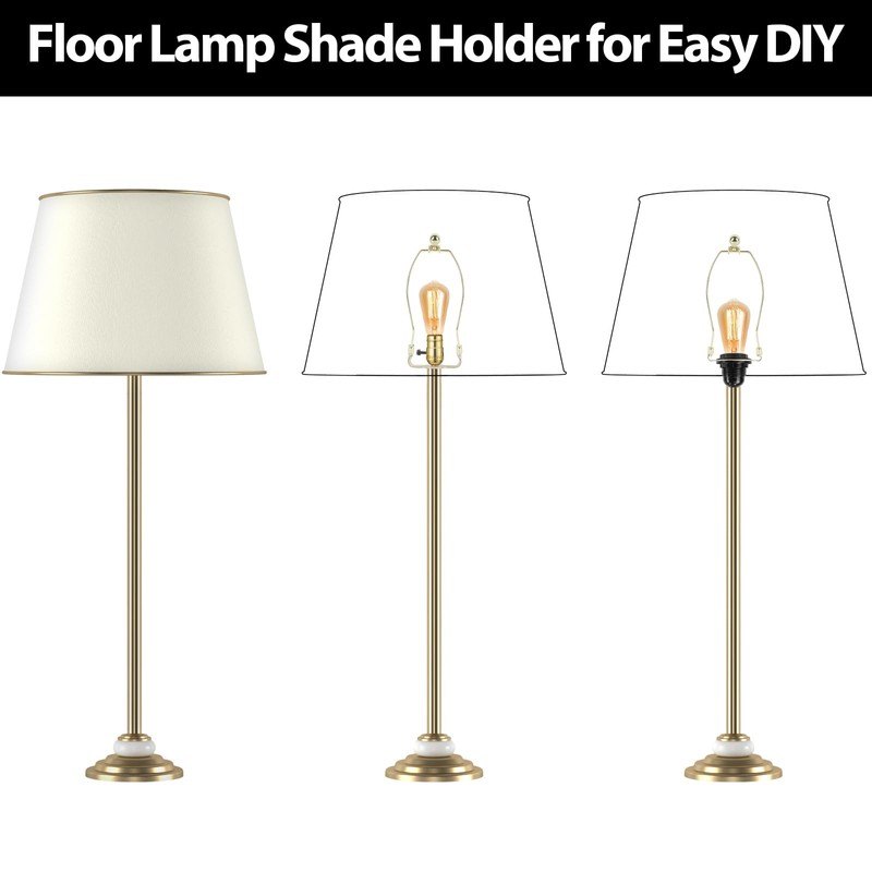 Filltown 10 Inch Lamp Harp 2 Set, Detachable Lamp Shade