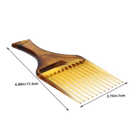 Mikinona Minimalist Amber Wide Tooth Comb Styling Braiding Tool for Afro Hair Plastic Easy to Detangle