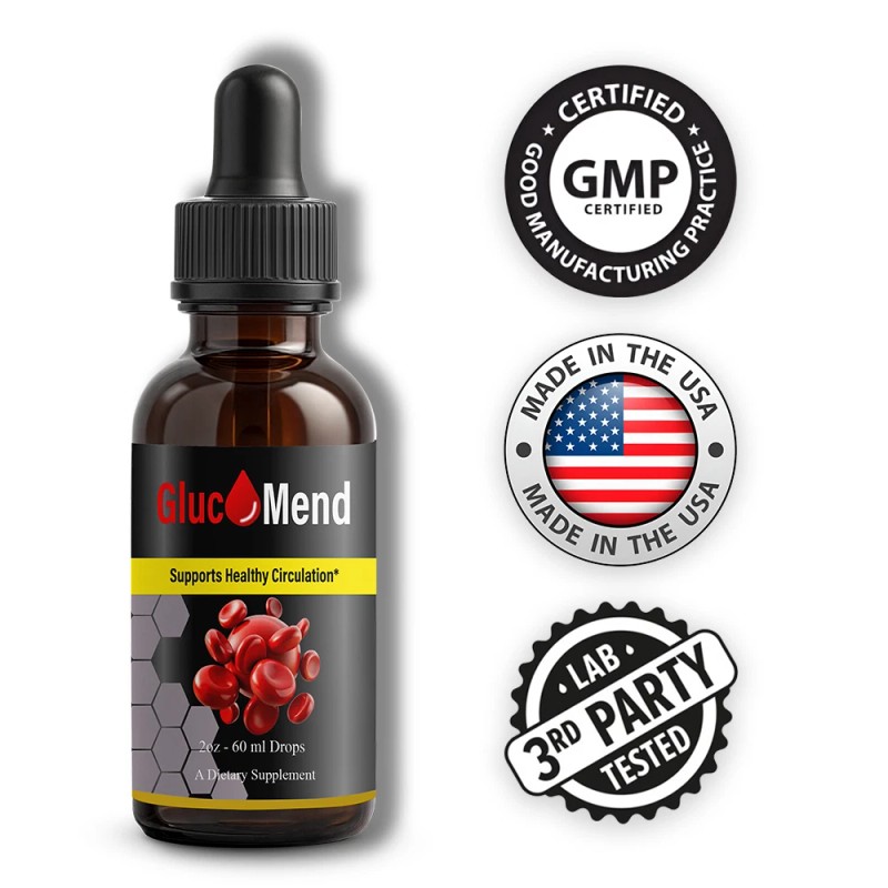 (2 Pack) GlucoMend Blood Support - Gluco Mend Liquid Drops