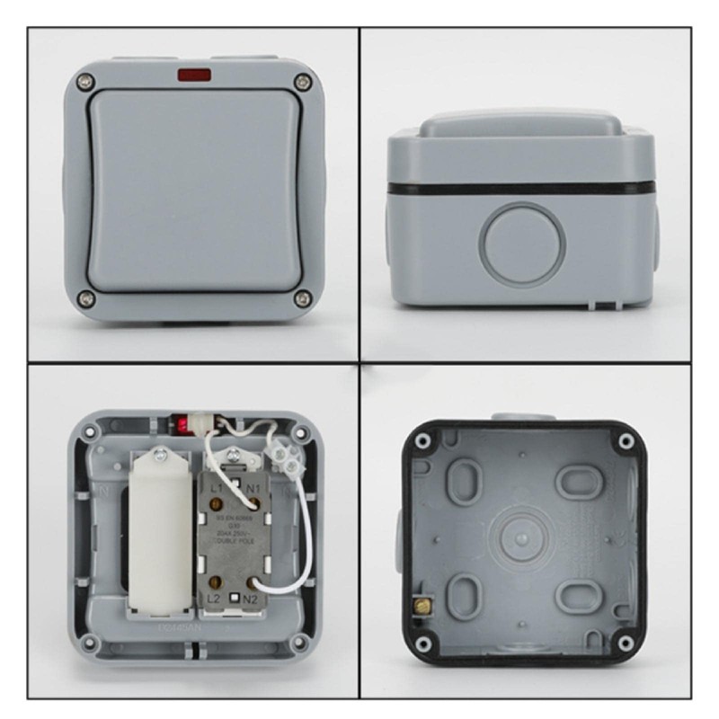 Weatherproof Switch Light Switch IP65 Outdoor Double Switch Dustproof Switch