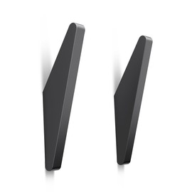 GUWINA Metal Coat Hooks Wall Mounted Black, Solid Triangle Shape, 2-Pack