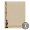 Faux Kraft Nutcracker Holiday Letterhead / 50 Letterhead Sheets /
