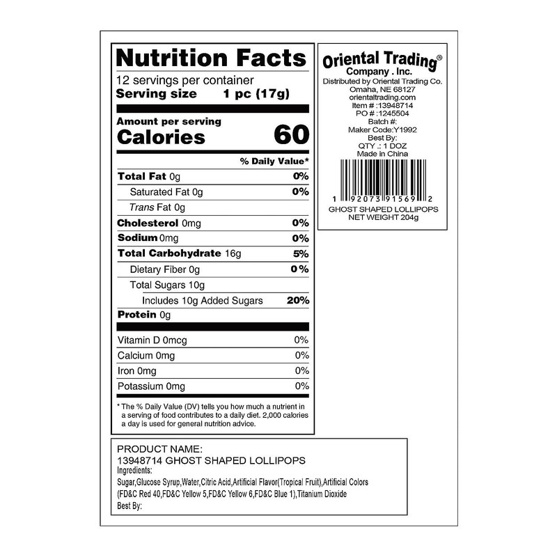 Fun Express Ghost Lollipops - 12 Pc