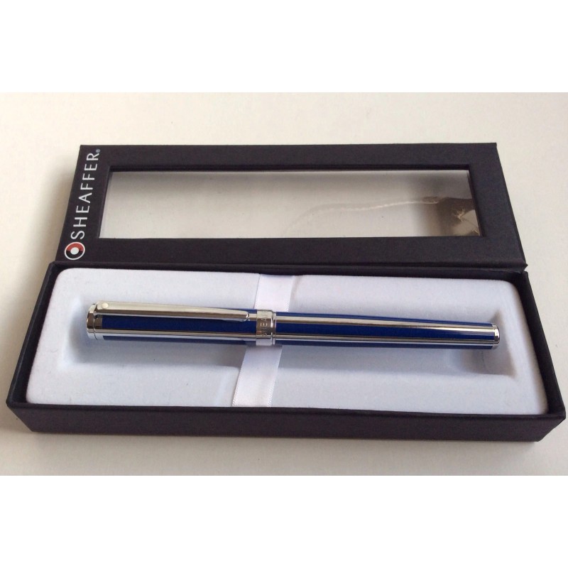 Sheaffer Intensity Ultramarine Striped FINE Point Fountain Pen 9230-0