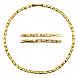 BEFOSHINN 25 Count Germanium Necklace, 99.99% Purity, Men's & Women's Necklace, Popular, Anti-Static, Ore, Skin-friendly, Stylish, Lightweight, Fashion Jewelry, Titanium Steel, Germanium