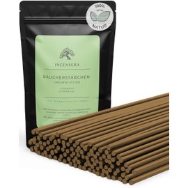 Citronella Incense Sticks - 100 Incense Sticks - Relaxation, Meditation & Rough Nights - for Garden, Patio & Camping