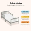 Dream On Me Classic Design Toddler Bed in Cool Grey,