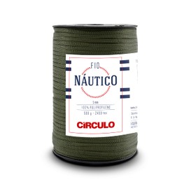 Circulo - Hilo Nautico, cordón impermeable de alta calidad, 5 mm, 100% polipropileno, 227 yardas, 17.5 onzas, grueso, especial para accesorios de moda, bolsa y decoración en ganchillo y macramé (5368