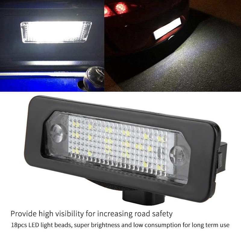 Acouto License Plate Light for, 2pcs Car LED License Plate