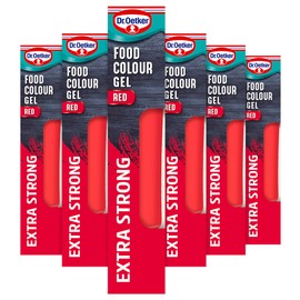 Dr. Oetker Extra Strong Red Food Colour Gel, 90 g, Pack of 6x15g
